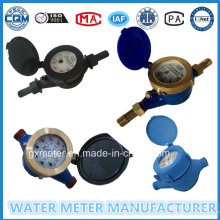Medidor de agua de tipo seco Multi-Jet en plástico / hierro / latón Cuerpo